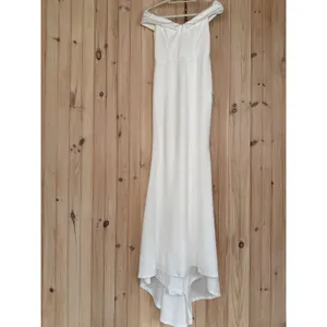 Lulus Arienne White Off-the-Shoulder Mermaid Maxi Dress Wedding Elegant Medium thumbnail 2