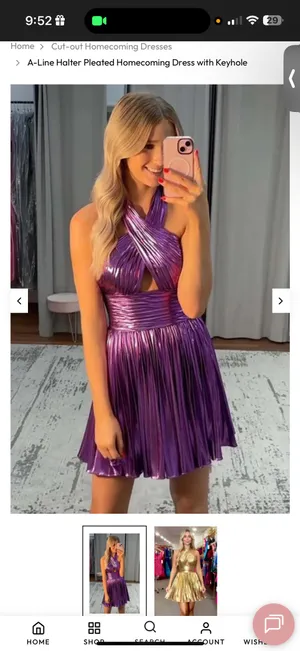 Sherri Hill Homecoming Dress Purple thumbnail 2