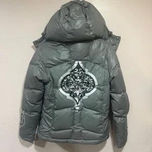 ATHLETA Jacket Womens Large Gray Puffer Down Full Zip Hooded Winter Outdoor thumbnail 4