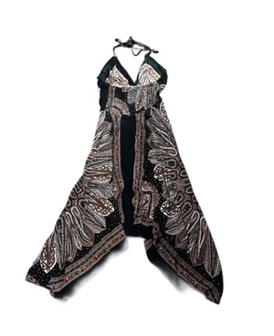 Paisley Boho Asymmetrical Maxi Dress thumbnail 4