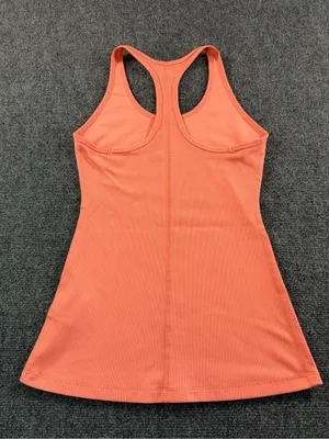Nike Coral Ribbed Racerback Athletic Tank Top Size Small Yoga Workout thumbnail 4