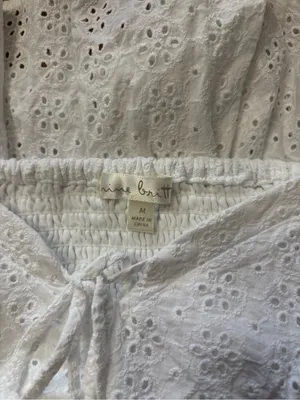 Nine Britton Plus Size White Eyelet Blouse thumbnail 5