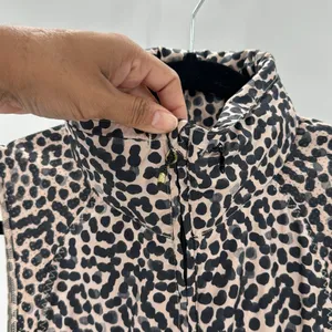 Lululemon Pack-It Vest Ace Spot Grain Black Full Zip active wear cheetah size 6 thumbnail 3