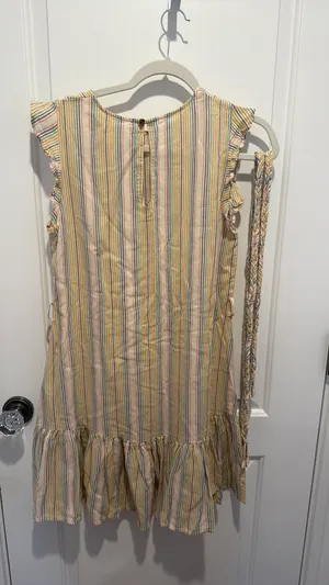 Marine Layer Yellow and Blue Striped Dress Women’s Small thumbnail 3