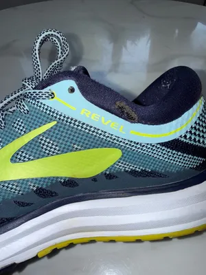 Brooks Men's Athletic Running Shoes - Navy and Lime Green thumbnail 14