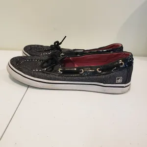 Sperry Black Canvas Boat Shoes thumbnail 5