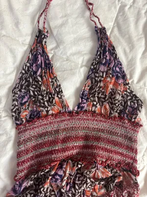 Free people’s Intimately Floral Print Gabriella halter midi dress thumbnail 5