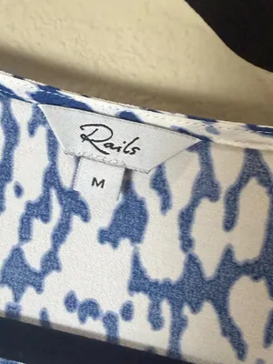 Rails Kiki Abstract Blue Leopard Print Dress Size Medium thumbnail 4