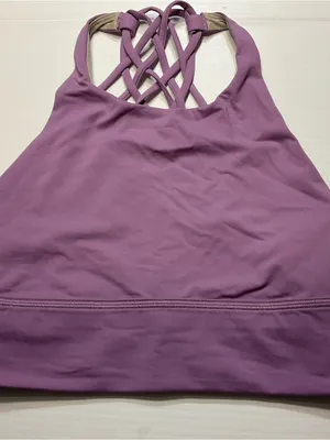 Lululemon Free to Be High-Neck Longline Bra Wild A/B Cup - Wisteria Purple Sz 6 thumbnail 3