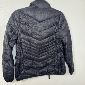 Abercrombie & Fitch Navy down packable puffer jacket thumbnail 10