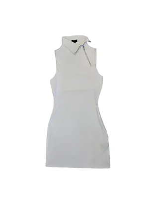 Rare NBD White Sleeveless Cowl Neck Mini Dress thumbnail 3