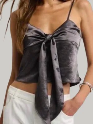 Boohoo Tie Front Top thumbnail 1