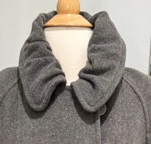 Vintage Via Spiga Gray Double Breasted Wool Pea Coat thumbnail 7