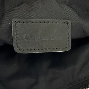 Christian Dior Vintage Saddle Bag in Black Logo Denim thumbnail 9