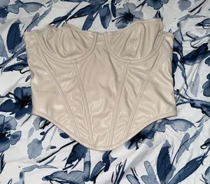 Urban Outfitters Leather Corset Top thumbnail 1