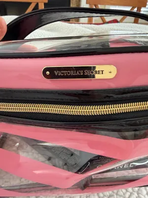 Victoria's Secret clear pink strip Cosmetic Bag thumbnail 7
