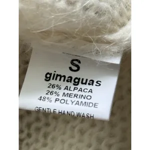 Gimaguas Ori Cutout Sweater Jumper Size Small‎ White Cable Knit Alpaca Blend thumbnail 5