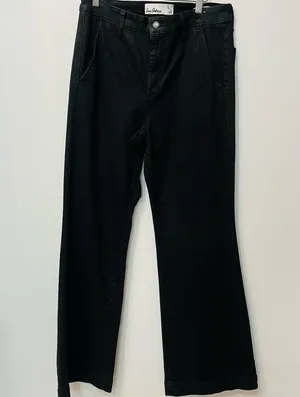 Sam Edelman Women's Bay Flare Trouser Jeans black Shiny gloss size 29 thumbnail 2