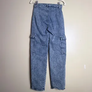 Between Us Cargo Jeans Juniors 26 Acid Wash Flare Straight Leg Y2K Denim thumbnail 3