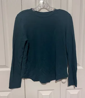 Lululemon Fleece Turquoise Long Sleeve Basic Size Medium thumbnail 1