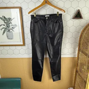 Pistola Cassie Black Faux Leather Super High Rise Straight Pants - Size - 29 thumbnail 4