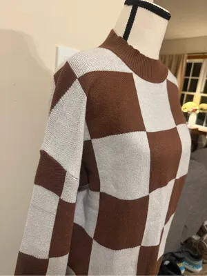 Zesica | Checker Knit Long Sleeve Dress size M thumbnail 5