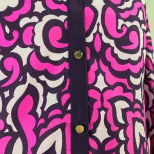 Juicy Couture Purple Print Tunic Shirt Dress Sz XS Colorful Maximalist thumbnail 7