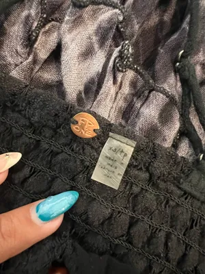 NWOT Free People Black Flowy Midi Dress thumbnail 3