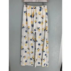 Altar'd State Womens Maxi Skirt Tropical Pineapple Lemon Print White Small thumbnail 2