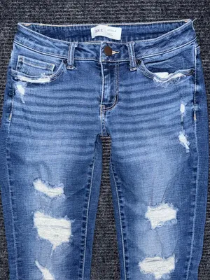 Buckle BKE Stella Slim Fit Low Rise Jeans Distressed Sz 26 x 27.5 AXB111A thumbnail 3