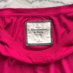 Y2K Abercrombie & Fitch Pink Sweatshirt Boatneck 3/4 Sleeve Size M thumbnail 2