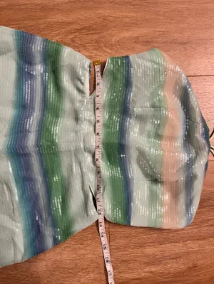 HUTCH BY ANTHROPOLOGIE Striped Sequin Romper thumbnail 7
