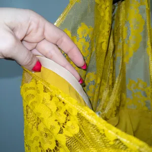 For Love & Lemons Yellow Tiana Lace One Shoulder Mini Dress Size Medium NWT thumbnail 9