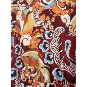Anthropologie Somerset Maxi Dress S Retro Paisley Floral 100% Cotton Smocked thumbnail 11