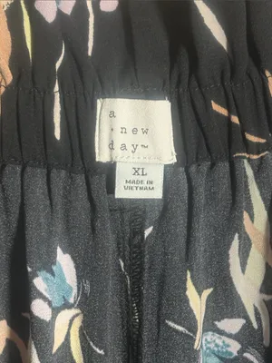 a new day Black Floral Wide-Leg Pants with Paper Bag Waist thumbnail 3