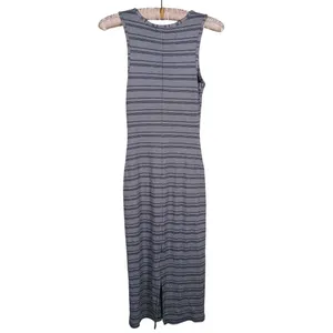 Marine Layer Ribbed Striped Midi Tank Dress Size XS Gray Coastal Resort Casual thumbnail 4