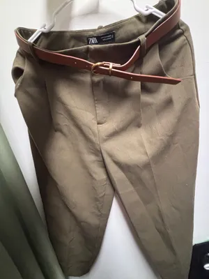 ZARA Green Pants Wide-Leg thumbnail 1