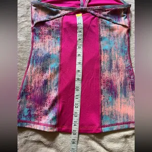 Ivivva Women’s Tank Top Open Back Blue/Pink Built in‎ Bra Size Xs thumbnail 7