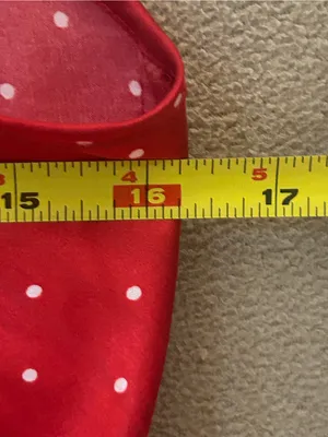 Red Satin dress White lace Trim Chemise slip dress size Medium Lace polkadot thumbnail 6