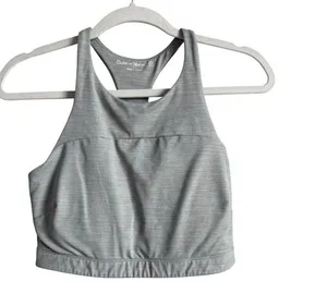 Outdoor Voices‎ Sports Bra Women's Size Medium Gray Tech Sweat Crop Athletic thumbnail 1