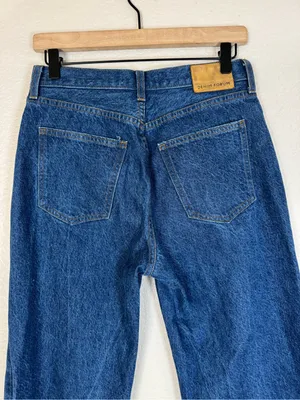 Aritzia Denim Forum The Farrah High Rise Wide Leg Jeans 30 L size 28 Dark Blue thumbnail 10