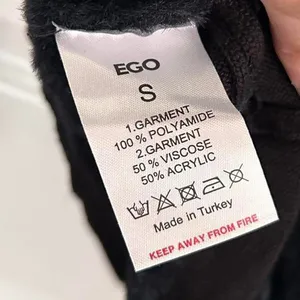EGO CONTRAST SHEER KNIT FLUFFY Body con mini dress black small thumbnail 8