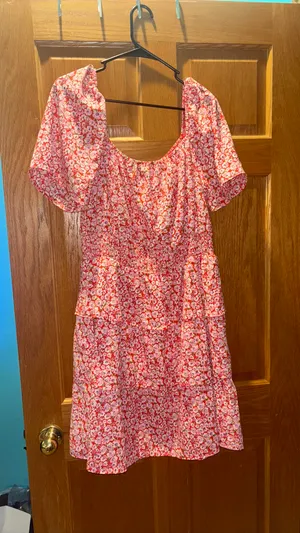 Pretty Garden Ruffle Floral Summer Boho Dress XL thumbnail 3