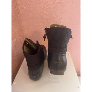 Sperry Women's 8.5 Saltwater Duck Boot Black thumbnail 6