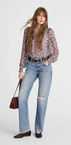 Madewell The Dean Easy Straight Jean size 25 thumbnail 1