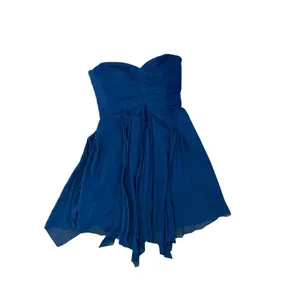 Lauren Ralph Lauren Evening Navy Blue Strapless Pleated Handkerchief Dress 10 thumbnail 5