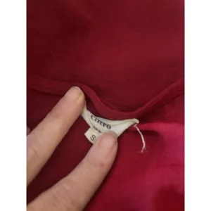 Entro Burgundy Sleeveless Blouse Crochet Trim Size S thumbnail 5