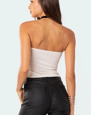Edikted Twisted Split Front Tube Top thumbnail 2