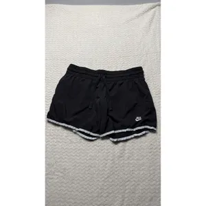 Nike Sportswear Womens Black Running Shorts Grey Trim Size M 8-10 vintage thumbnail 2