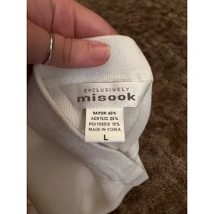 Vintage Exclusively Misook Cream Pleated Knit Mini Skirt Drop Waist Coquette Y2K thumbnail 5